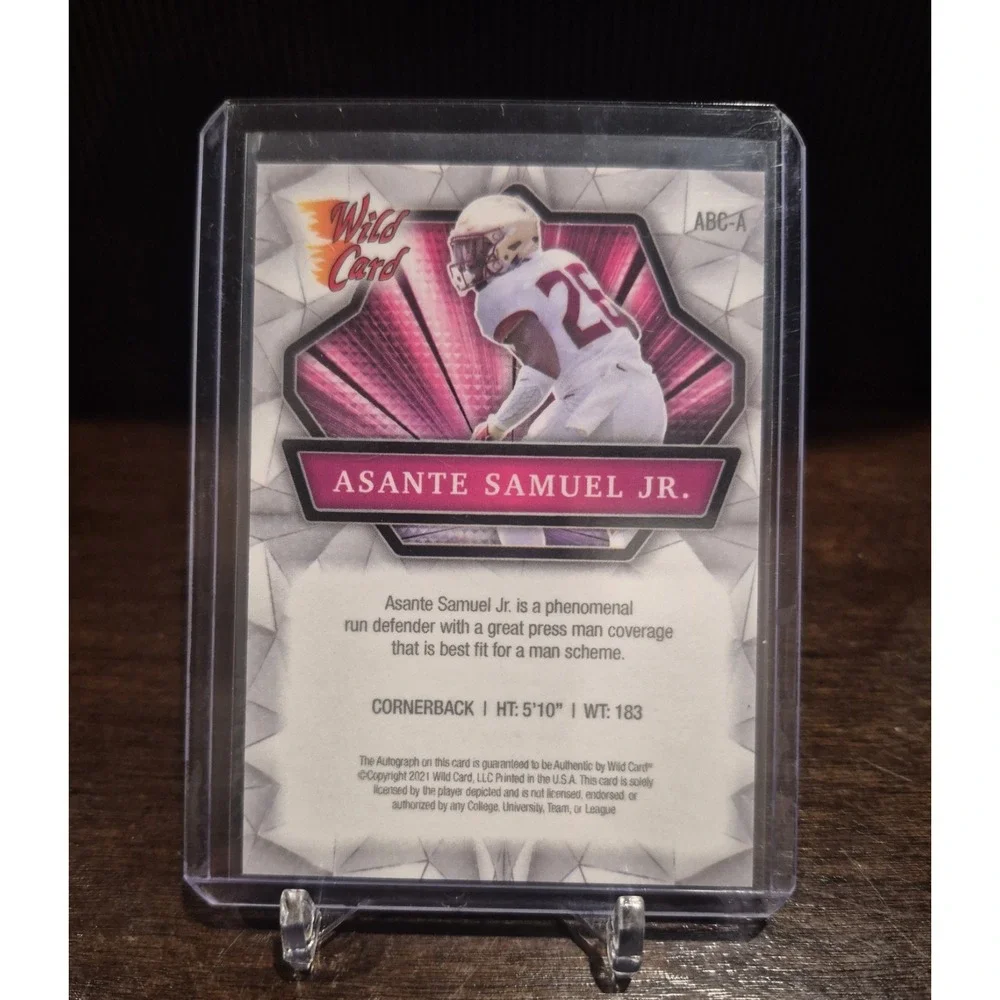 2021 Wild Card Alumination Asante Samuel Jr. #ABC-A Auto(AU) Florida Seminoles